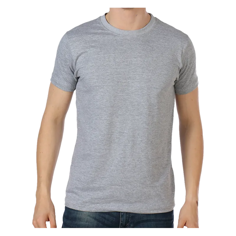 Grey Melange Polycot T-shirt - PC